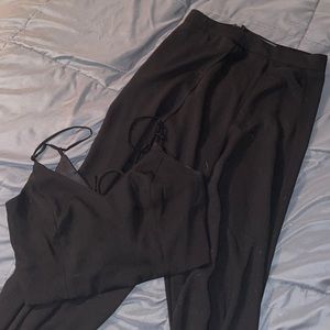 Black Two-Piece Jumpsuit